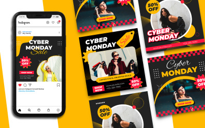 Cyber Pazartesi Instagram Gönderi Şablonu 109