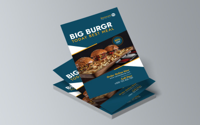Große Fast-Food-Restaurantkette Entwurf eines Plakatbanners
