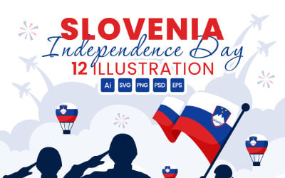 12 Slovenia Independence Day Illustration