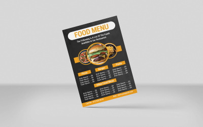 Voedselmenu Flyer Nieuw ontwerp sjabloon