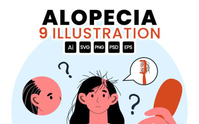 9 Alopecia Hair Loss Illustration