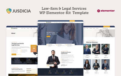 Jusdicia | Modelo de Kit Elementor para escritório de advocacia