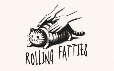 Rolling Fatties Cat PNG, Rolling Fatties Fat Cat, Funny Cat PNG, Cat Lover Digital Art, 420