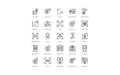 Biometric Icon Set Biometrical Icons