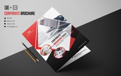 Business Bifold Brochure Template . Photoshop