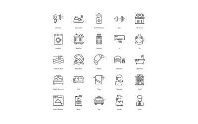Hotel Service Icon Set Hotel Icons