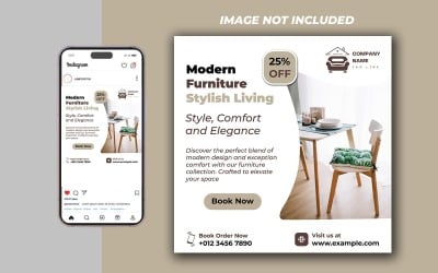 Interior Furniture Social Media Post - Suitable for Multiple Platforms - 011