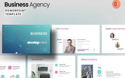 Plantilla de presentación de diseño de agencia comercial