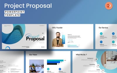 Präsentationsvorlage für das Layout eines Projektvorschlags