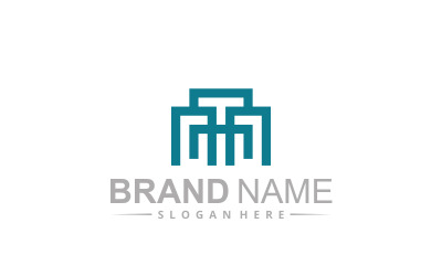 Real estate initial logo design template