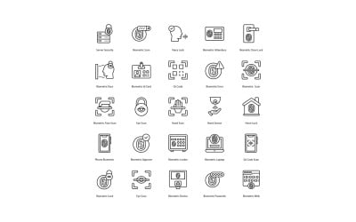Set di icone biometriche Icone biometriche
