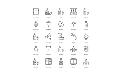 Winery Icon Set Вино ікон