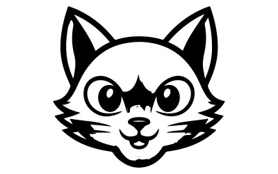 An vector illustration of a cat head icon