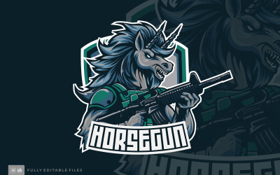 Szablony e-sportowe z logo broni konnej