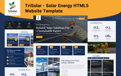 TriSolar - Modelo de site HTML5 de energia solar