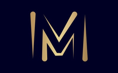 Unique style modern M letter vector logo design with awesome color