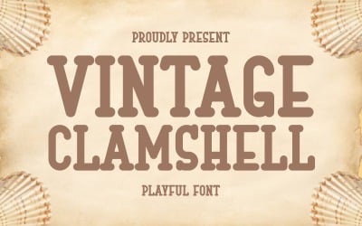 Vintage Clamshell - Playful Font