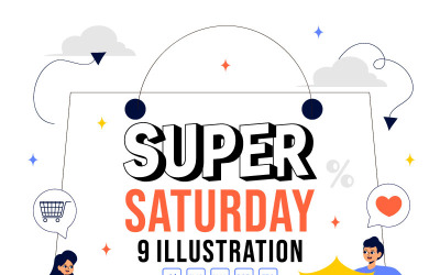 9 Helg Super Sale Illustration