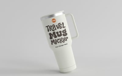 Rambler Travel Mug Drinking Cup Mockup 002