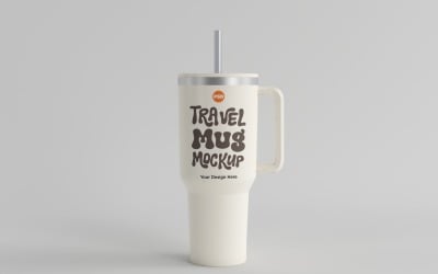 Rambler Travel Mug Drinking Cup Mockup 004