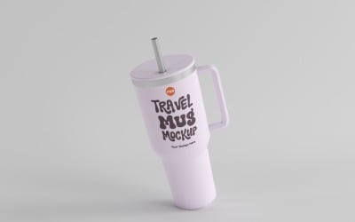 Rambler Travel Mug Drinking Cup Mockup 005