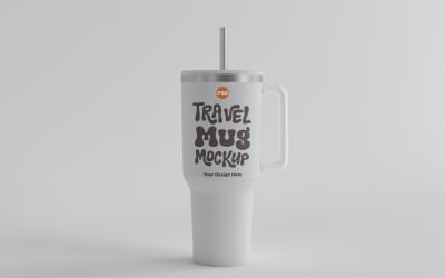 Rambler Travel Mug Drinking Cup Mockup 007