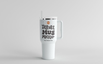 Rambler Travel Mug Drinking Cup Mockup 010