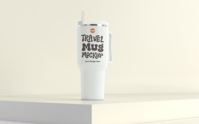 Rambler Travel Mug Drinking Cup Mockup 14