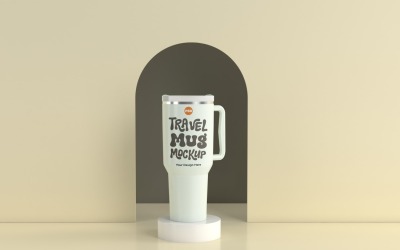 Rambler Travel Mug Drinking Cup Mockup 16