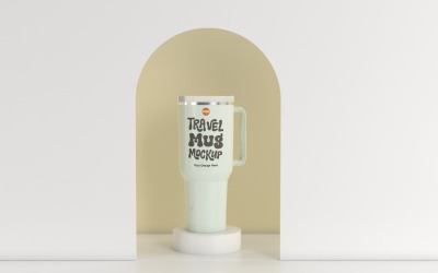 Rambler Travel Mug Drinking Cup Mockup 17