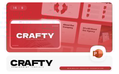 Crafty – Minimalistische creatieve PowerPoint-sjabloon