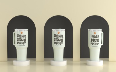 Rambler Travel Mug Drinking Cup Mockup 18