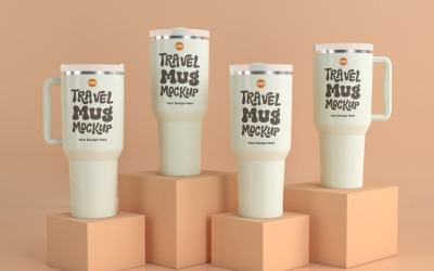 Rambler Travel Mug Drinking Cup Mockup 22