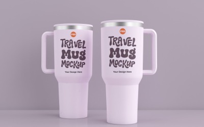 Rambler Travel Mug Drinking Cup Mockup 27