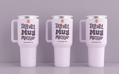 Rambler Travel Mug Drinking Cup Mockup 28