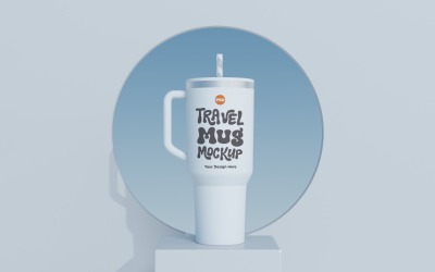 Rambler Travel Mug Drinking Cup Mockup 41