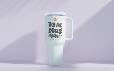 Rambler Travel Mug Drinking Cup Mockup 51