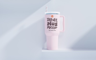 Rambler Travel Mug Drinking Cup Mockup 80