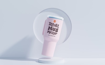 Rambler Travel Mug Drinking Cup Mockup 84