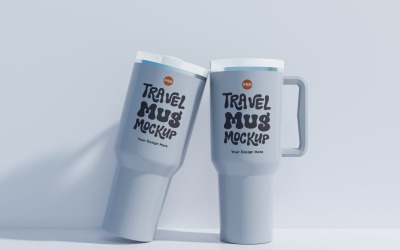 Rambler Travel Mug Drinking Cup Mockup 88