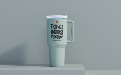 Rambler Travel Mug Drinking Cup Mockup 89