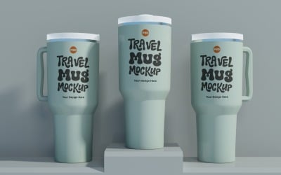 Rambler Travel Mug Drinking Cup Mockup 91