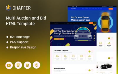 Chaffer - Multi Auction and Bid Html Landing Page Template