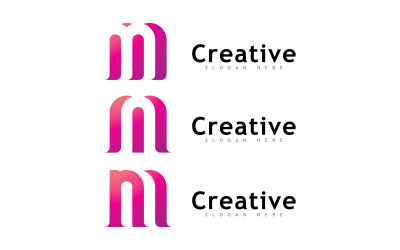 Letter MN logo icon design template elements 16