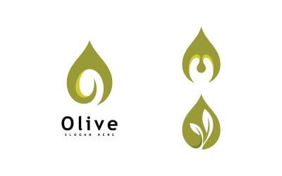 Olive oil logo design vector template 13