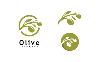 Olive oil logo design vector template 14