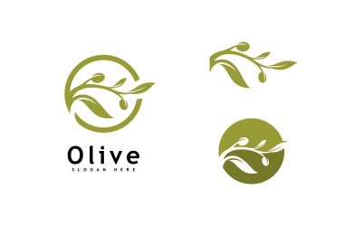 Olive oil logo design vector template 15