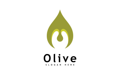 Olive oil logo design vector template 3