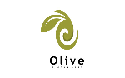 Olive oil logo design vector template 4