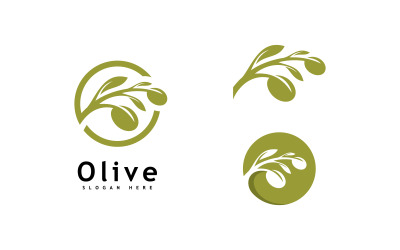 Olivenöl-Logo-Design, Vektorvorlage 14